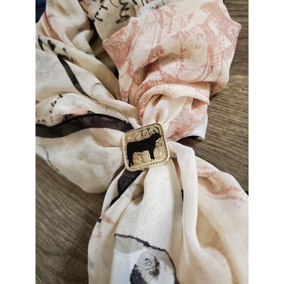 SLIDE Scarf Wild Rag Scarves Slide Western Cowgirl custom show bull ffa 4h gift - Picture 3 of 5